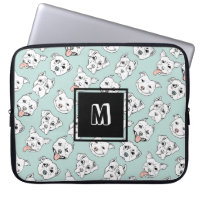 Monogramme mignon de motif de chien de Terrier de