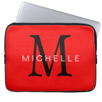 Monogramme noir rouge professionnel Votre nom