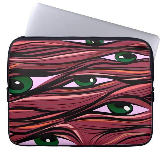 Housse Pour Ordinateur Portable Monster des yeux (Devant)