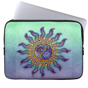 Housse Pour Ordinateur Portable Mosaic Yin Yang Sun