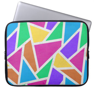 Housse Pour Ordinateur Portable Mosaïque de couleurs vives arc-en-ciel