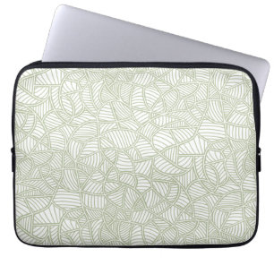 Housse Pour Ordinateur Portable Mosaïque feuille aléatoire vert pâle