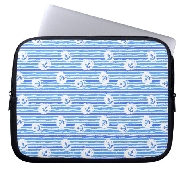 Housse Pour Ordinateur Portable Motif 1 d'Ancre d'aquarelle (Devant)