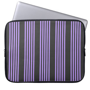 Housse Pour Ordinateur Portable Motif à cinq bandes violet et charbon de bois