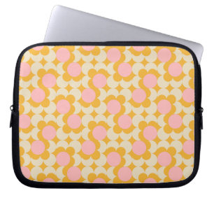 Housse Pour Ordinateur Portable Motif à fleurs géométrique circulaire du milieu du