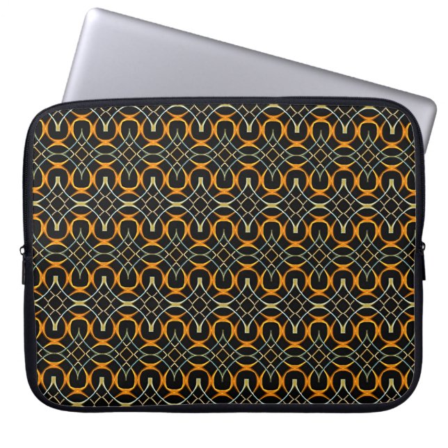 Housse Pour Ordinateur Portable Motif à noeuds celtique en métal moderne (Devant)