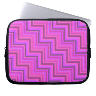 Housse Pour Ordinateur Portable Motif à rayures roses