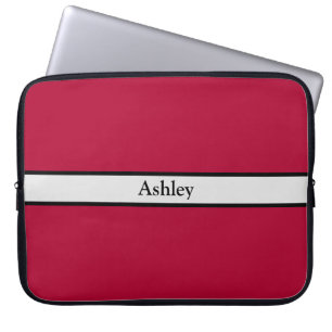 Housse Pour Ordinateur Portable Motif Abstrait Élégant Personnalisé Noir et Rouge