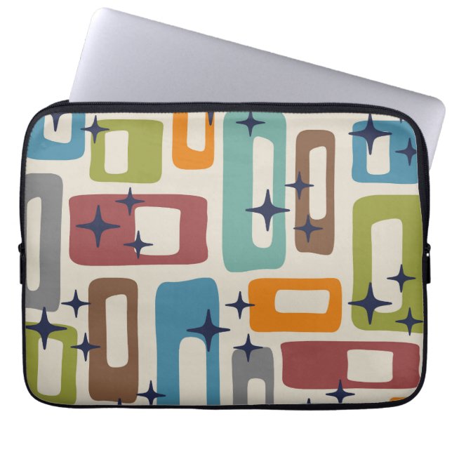 Housse Pour Ordinateur Portable Motif Abstrait moderne du milieu du siècle (Devant)