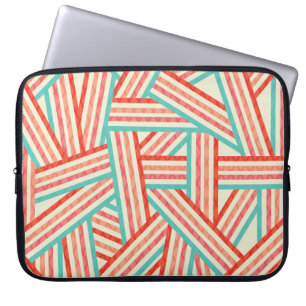 Housse Pour Ordinateur Portable Motif Abstrait rayé coloré