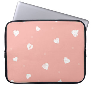 Housse Pour Ordinateur Portable motif Abstrait sans soudure avec coeur dessiné à l