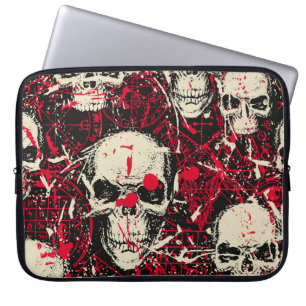 Housse Pour Ordinateur Portable motif Abstrait transparent avec un skul humain sin
