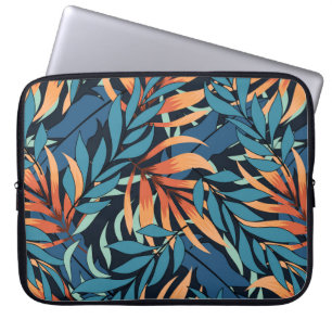 Housse Pour Ordinateur Portable Motif Abstrait tropical transparent avec pastel pl