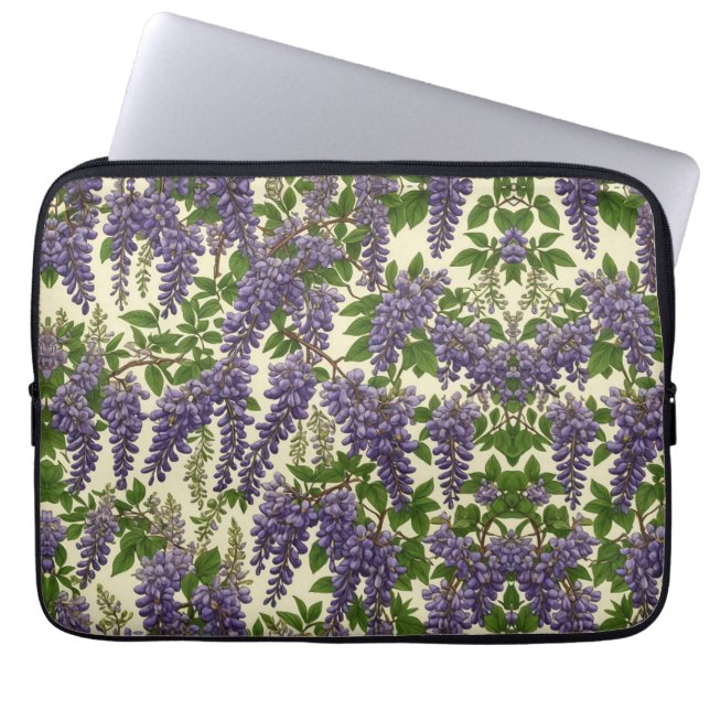 Housse Pour Ordinateur Portable Motif américain Wisteria dessin (Devant)