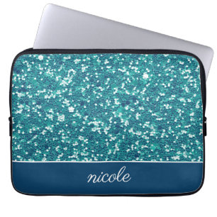 Housse Pour Ordinateur Portable Motif Aqua Parties scintillant personnalisé