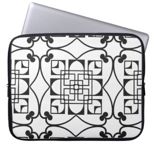 Housse Pour Ordinateur Portable Motif Art Déco sans couture. ba minimaliste vintag