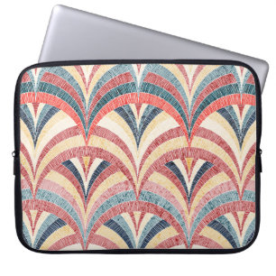 Housse Pour Ordinateur Portable Motif brodé sans couture. Impression bohème abonda