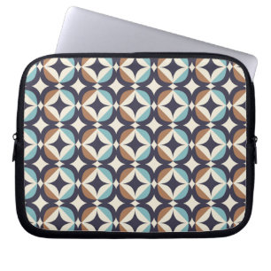 Housse Pour Ordinateur Portable Motif Brown et Turquoise moderne du milieu du siè