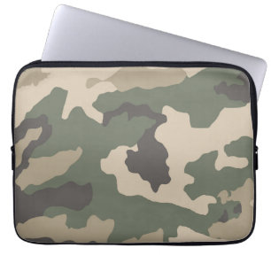 Housse Pour Ordinateur Portable Motif Camo Vert
