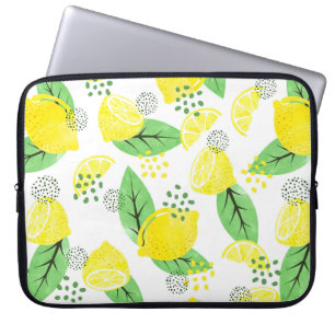 Housse Pour Ordinateur Portable Motif citron sans aquarelle avec fruits et