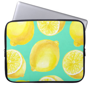 Housse Pour Ordinateur Portable Motif citrons aquarelle