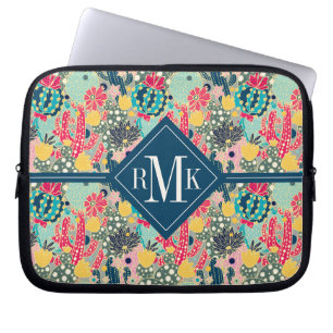 Housse Pour Ordinateur Portable Motif coloré de cactus de point de polka