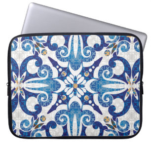 Housse Pour Ordinateur Portable Motif coloré turkise sans couture. multico vintage