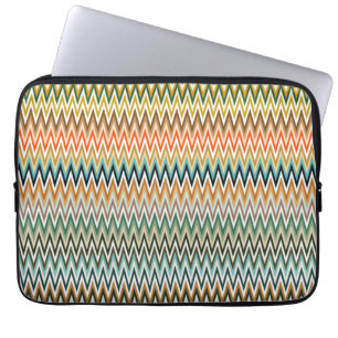 Housse Pour Ordinateur Portable Motif coloré Zigzag Multicolor