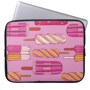 Housse Pour Ordinateur Portable Motif crème glacée, illustration.