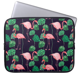 Housse Pour Ordinateur Portable Motif d'aquarelle transparente avec flamant