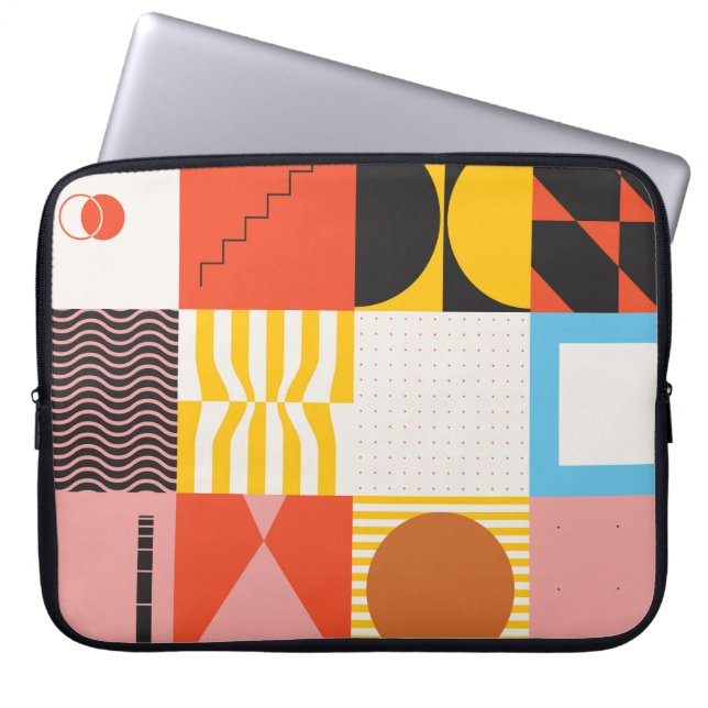 Housse Pour Ordinateur Portable Motif d'art néo-moderniste réalisé avec abstrait v (Devant)