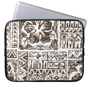 Housse Pour Ordinateur Portable Motif d'art tropical autochtone hawaïen