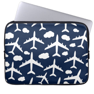 Housse Pour Ordinateur Portable Motif d'avion volant bleu