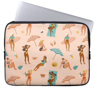 Housse Pour Ordinateur Portable Motif de bains de soleil de plage