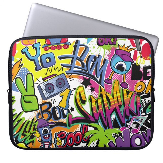 Housse Pour Ordinateur Portable motif de bandes dessinées sans couture Abstrait av (Devant)