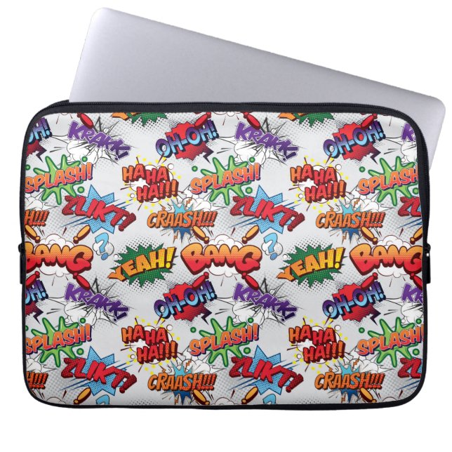 Housse Pour Ordinateur Portable Motif de bulle Superhero (Devant)