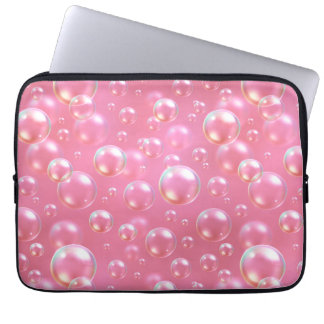 Housse Pour Ordinateur Portable Motif de bulles roses
