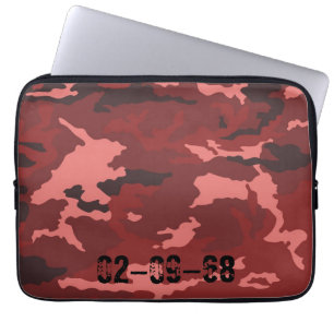 Housse Pour Ordinateur Portable Motif de camouflage rouge
