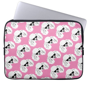 Housse Pour Ordinateur Portable Motif de caniche mignon rose