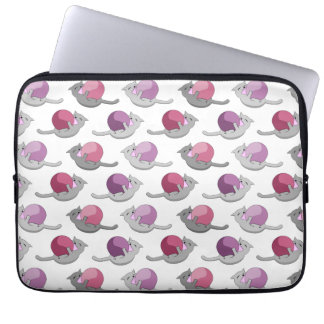 Housse Pour Ordinateur Portable Motif de chats mignons et heureux jouant avec des