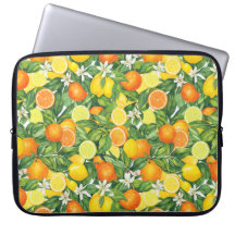 Motif de citrus aquarelle de verger méditerranéen