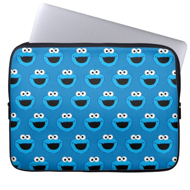 Housse Pour Ordinateur Portable Motif de Cookie Monster souriant (Devant)