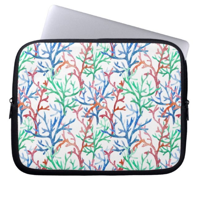 Housse Pour Ordinateur Portable Motif de corail d'aquarelle (Devant)