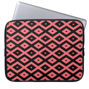 Housse Pour Ordinateur Portable Motif de corail et de diamant noir