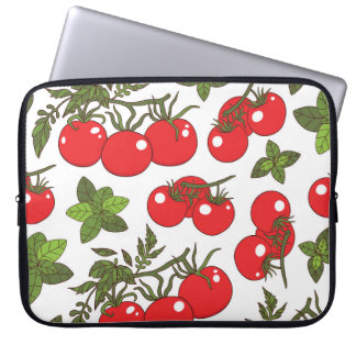 Housse Pour Ordinateur Portable Motif de cuisine sans couture Tomato Basil