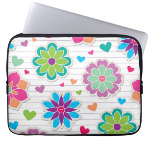 Housse Pour Ordinateur Portable Motif de fleurs