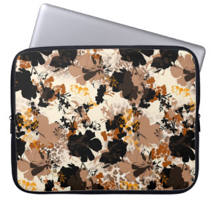 Housse Pour Ordinateur Portable Motif de fleurs géométriques, imprimé floral.p