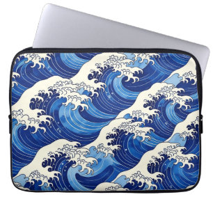 Housse Pour Ordinateur Portable Motif de grande vague japonaise Océan 