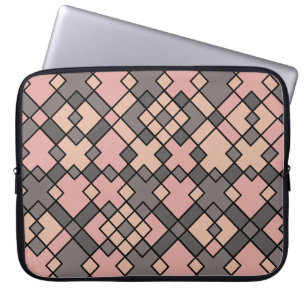 Housse Pour Ordinateur Portable motif de grilles violettes