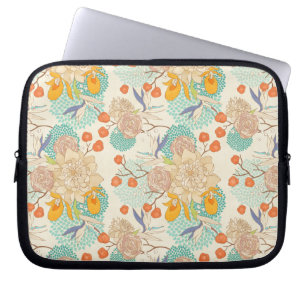 Housse Pour Ordinateur Portable Motif de jardin fleuri coloré